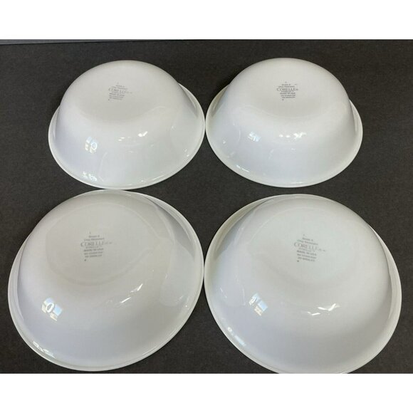 4 Corelle City Block Double Black Stripes on Rim Salad Soup Cereal Bowls 6.25" - Picture 5 of 7